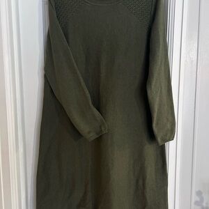 J. Jill Olive Green Long Sleeve Dress